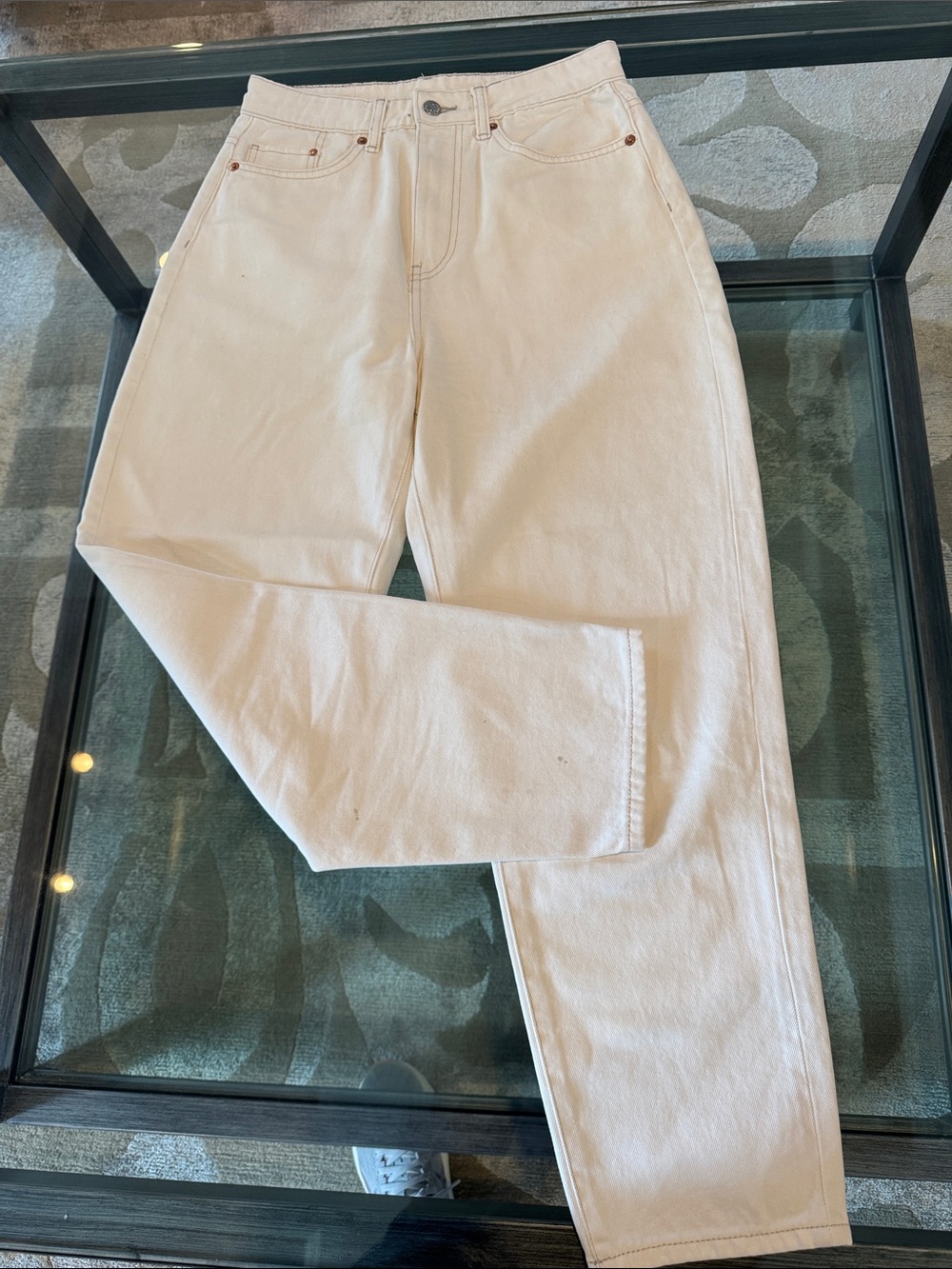 High-Rise Women's Jeans in Off-White